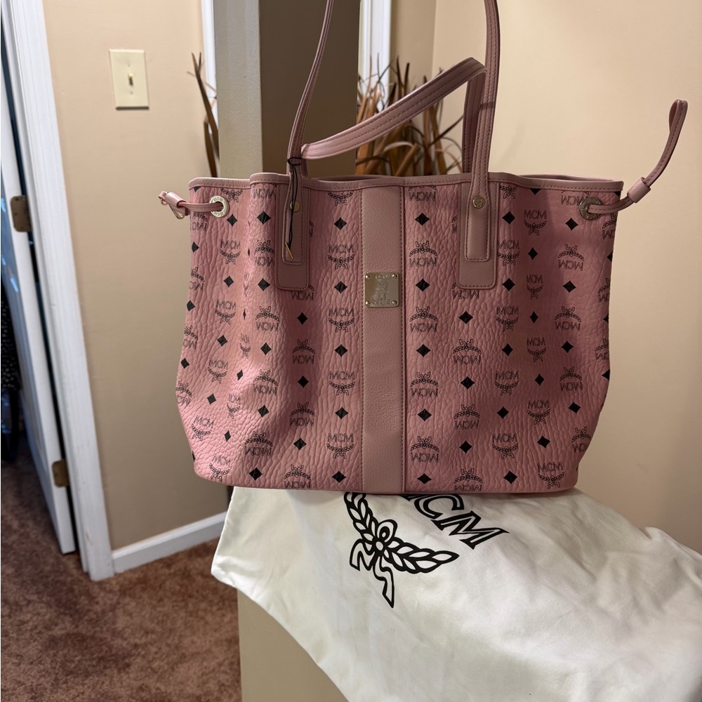 MCM Blush Pink Monogram Tote